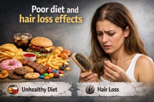 Poor diet and hair loss impacts
