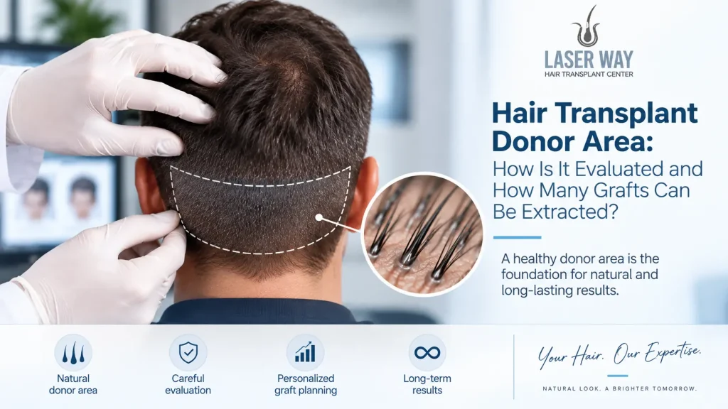 Hair transplant donor area evaluation to assess donor density and the number of grafts that can be extracted