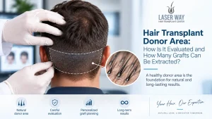 Hair transplant donor area evaluation to assess donor density and the number of grafts that can be extracted