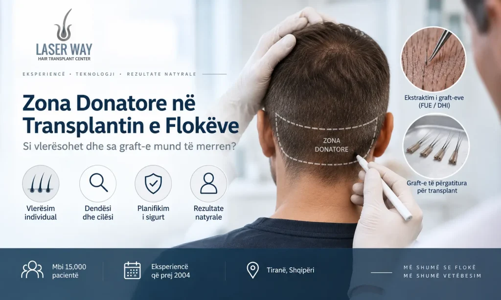 zona donatore transplant flokësh